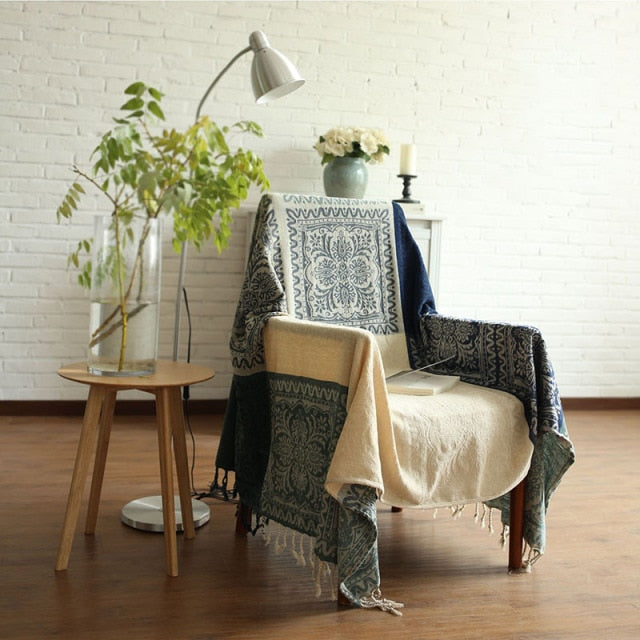 Tribal Chenille Jacquard Throw Blanket
