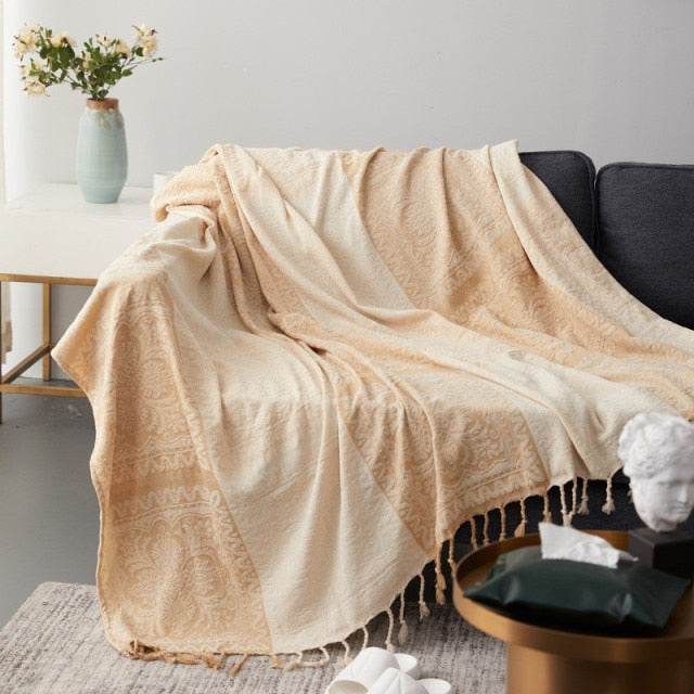 Tribal Chenille Jacquard Throw Blanket