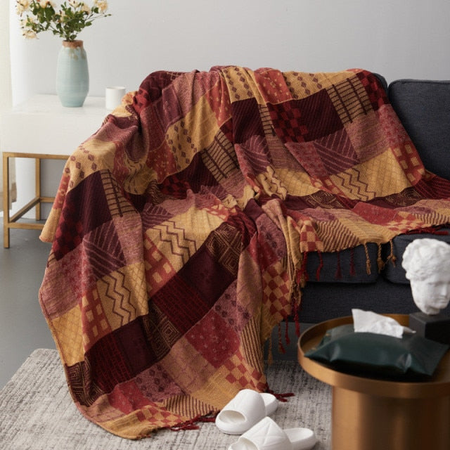 Tribal Chenille Jacquard Throw Blanket