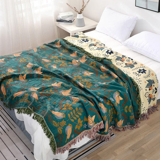 Soft Muslin Summer Throw Blanket