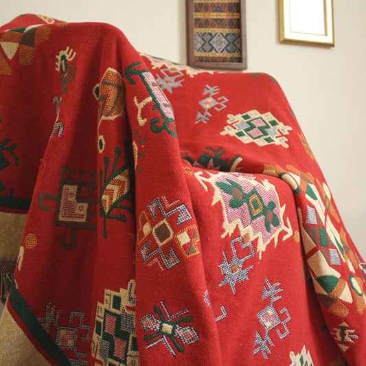 Turkish Anatolia Double Side Kilim Sofa Blanket