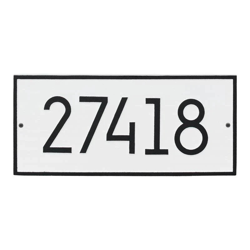 Rectangular Personalized Wall Mounted Address Plaque – Available in a Variety of Colors - Address Signs & Mailboxes - The Well Appointed House