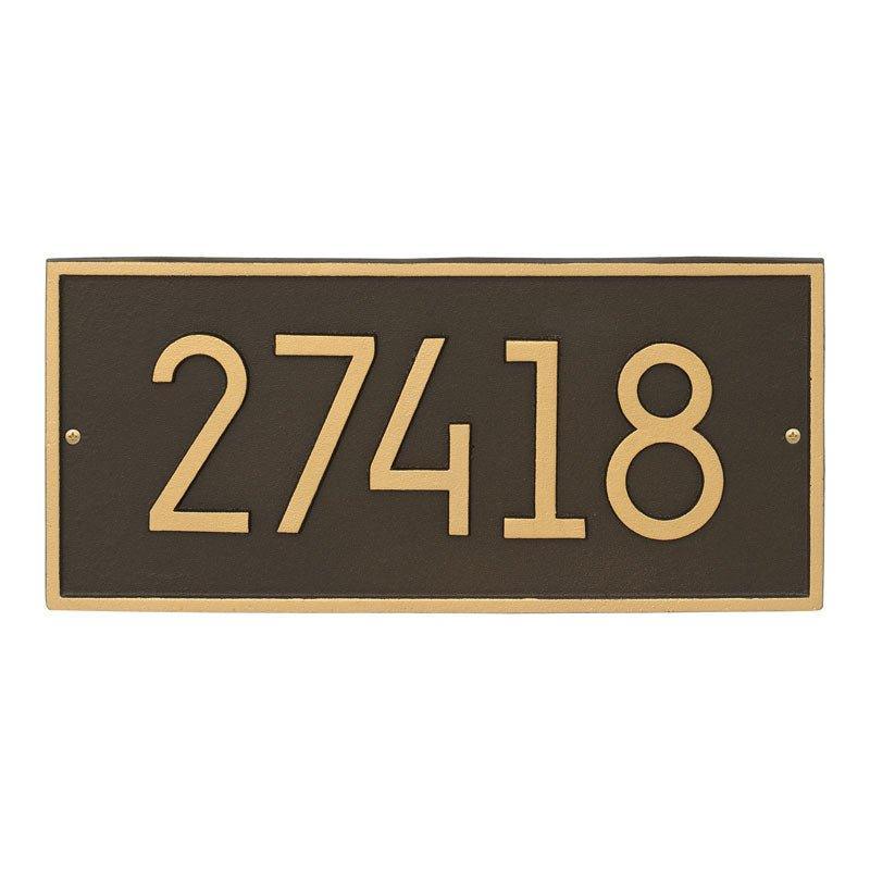 Rectangular Personalized Wall Mounted Address Plaque – Available in a Variety of Colors - Address Signs & Mailboxes - The Well Appointed House