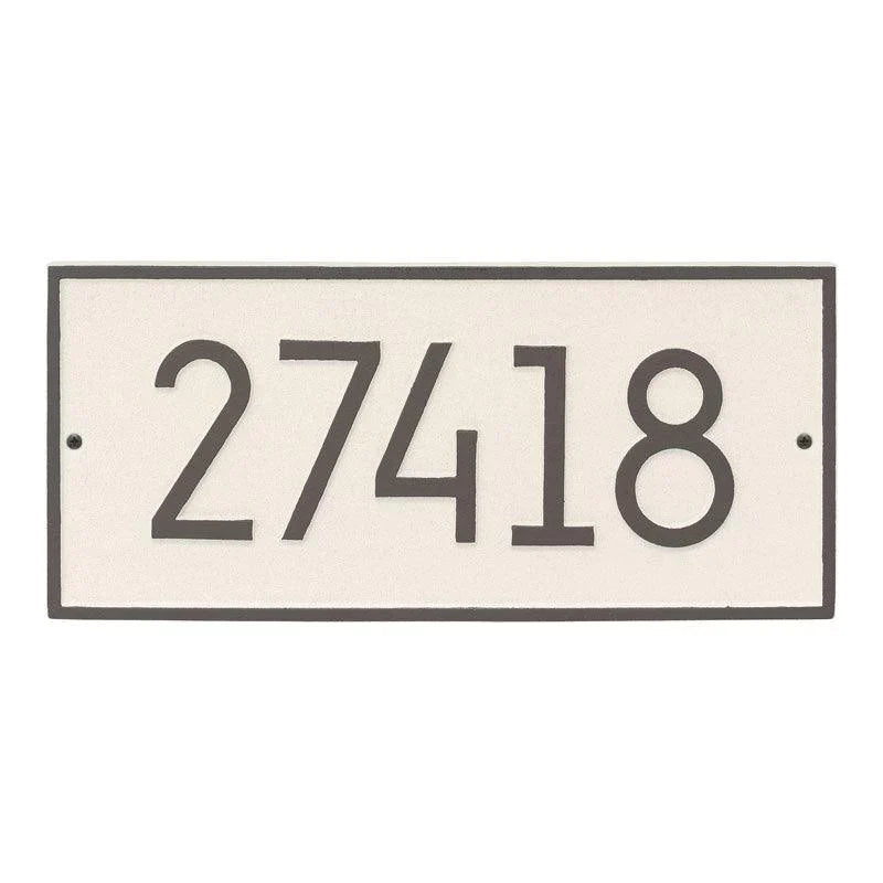 Rectangular Personalized Wall Mounted Address Plaque – Available in a Variety of Colors - Address Signs & Mailboxes - The Well Appointed House