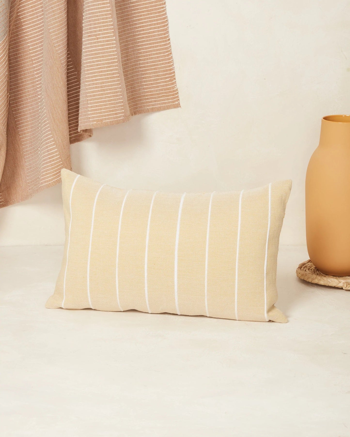 Recycled Stripe Lumbar Pillow Lumbar Pillows Minna Lemon