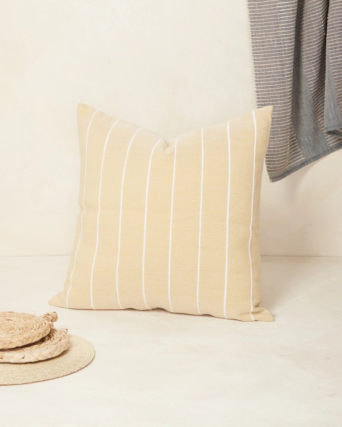 Recycled Stripe Throw Pillow Throw Pillows Minna Lemon