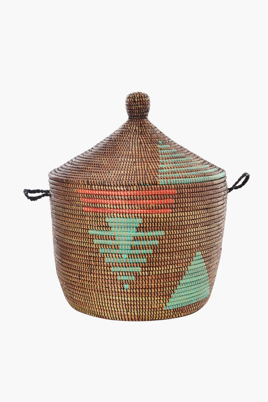 Red and Aqua Design Basket