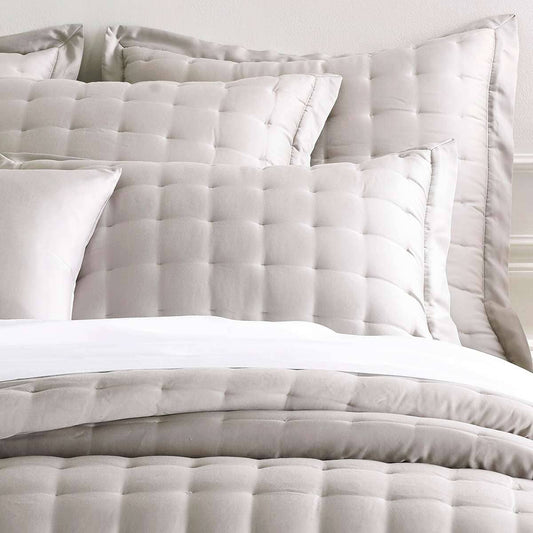 Silken Solid Grey Puff Sham