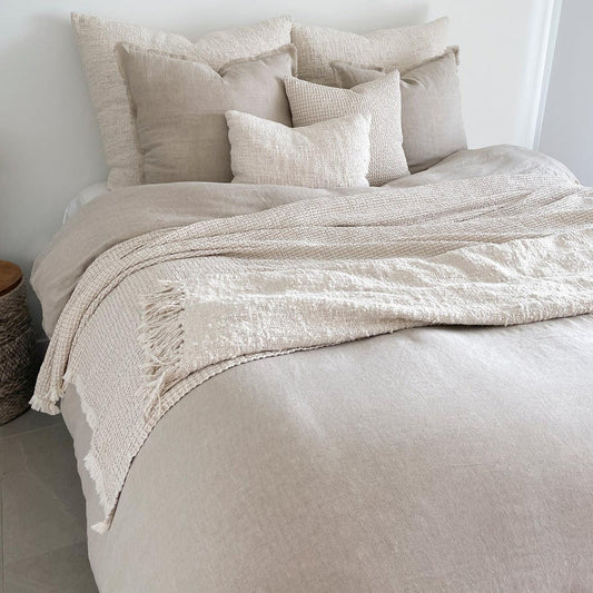 So Soft Linen Duvet - Sea Green Designs