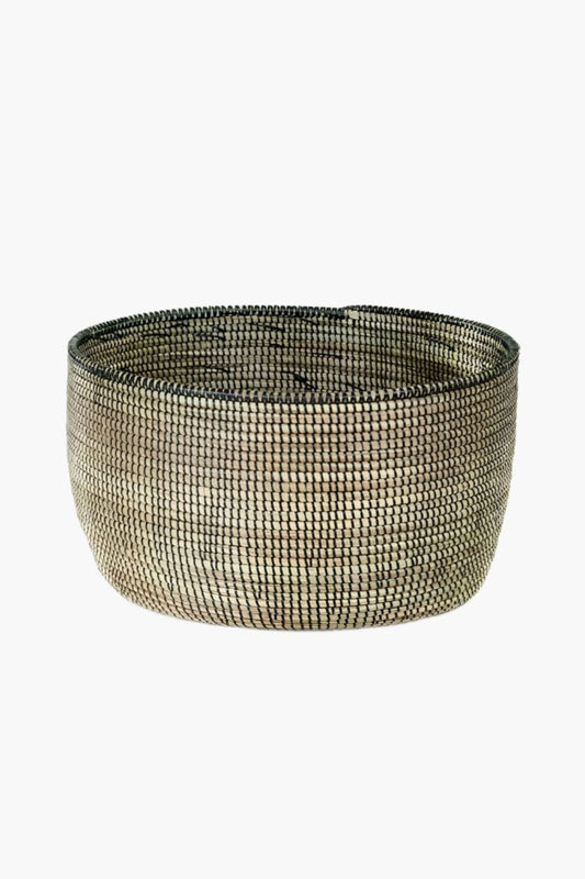 Solid Black Knitting Basket