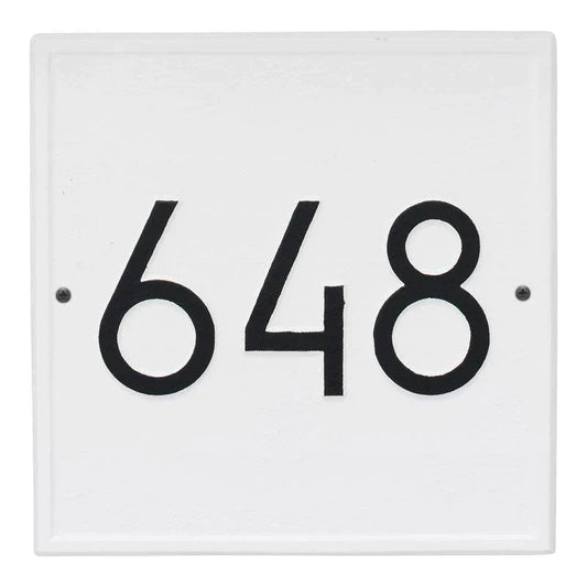 Square Personalized Wall Plaque – Available in a Variety of Colors - Address Signs & Mailboxes - The Well Appointed House