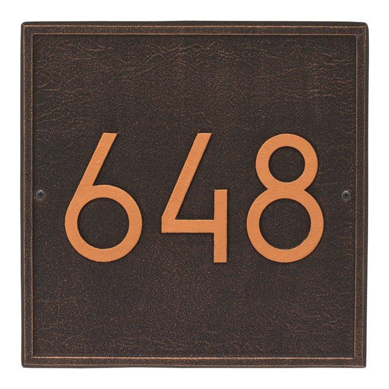 Square Personalized Wall Plaque – Available in a Variety of Colors - Address Signs & Mailboxes - The Well Appointed House