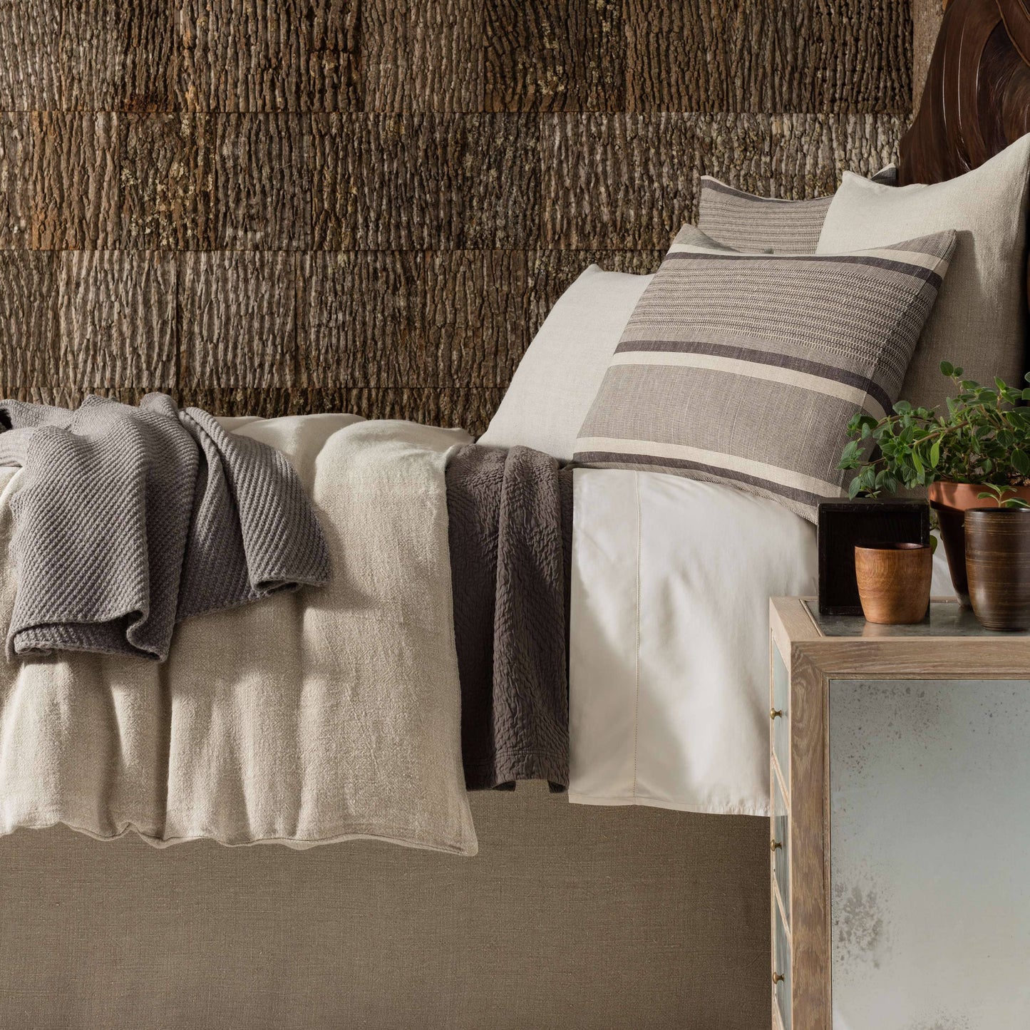 Stone Washed Linen Natural sham