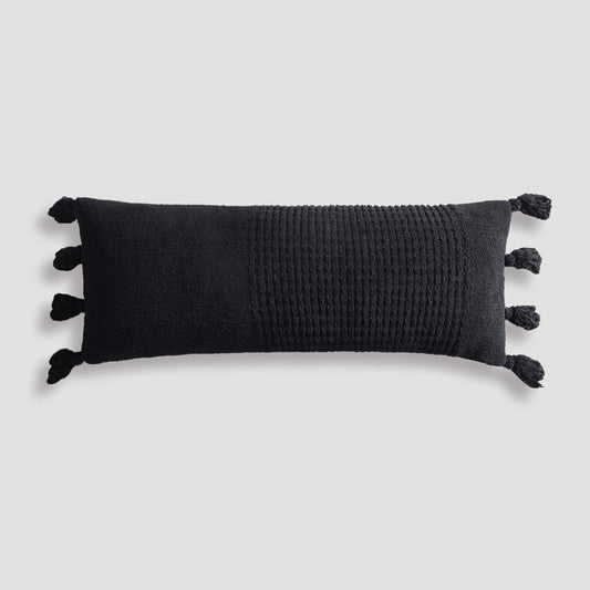 Braided Pom Pom Lumbar Pillow
