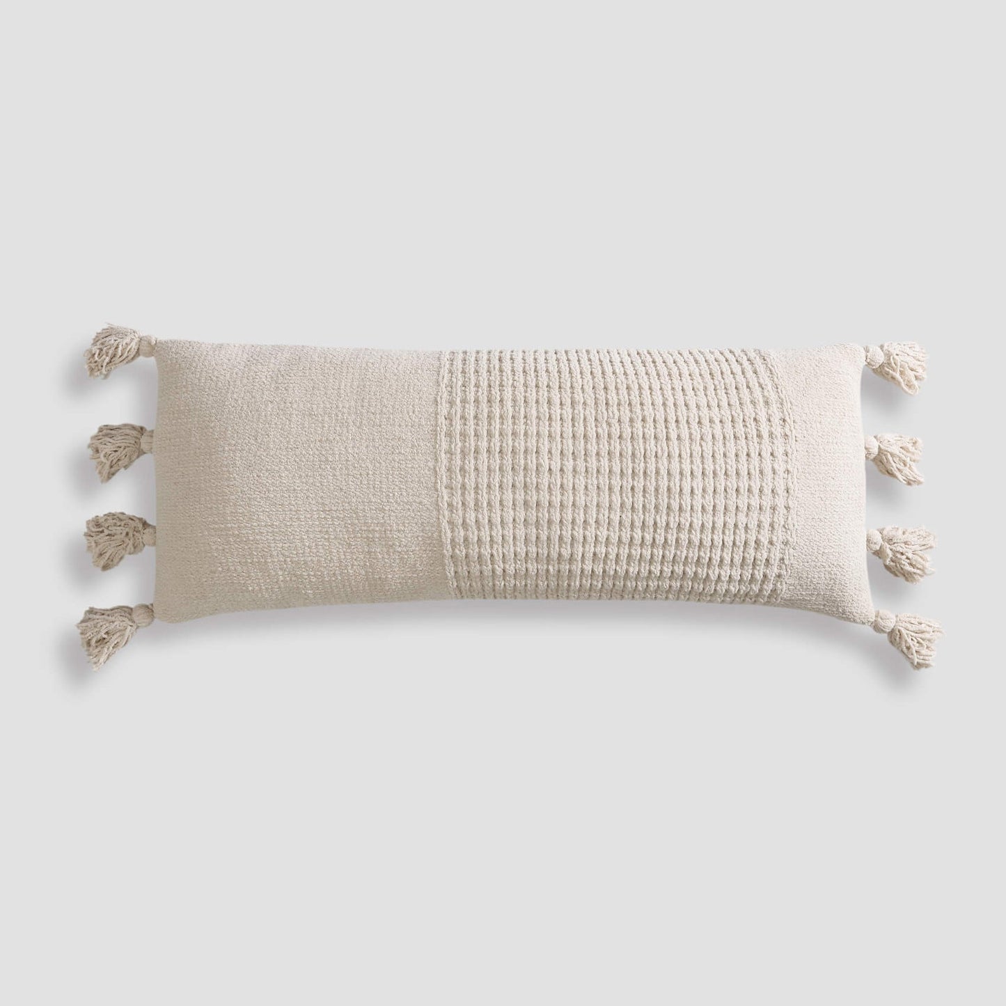 Braided Pom Pom Lumbar Pillow