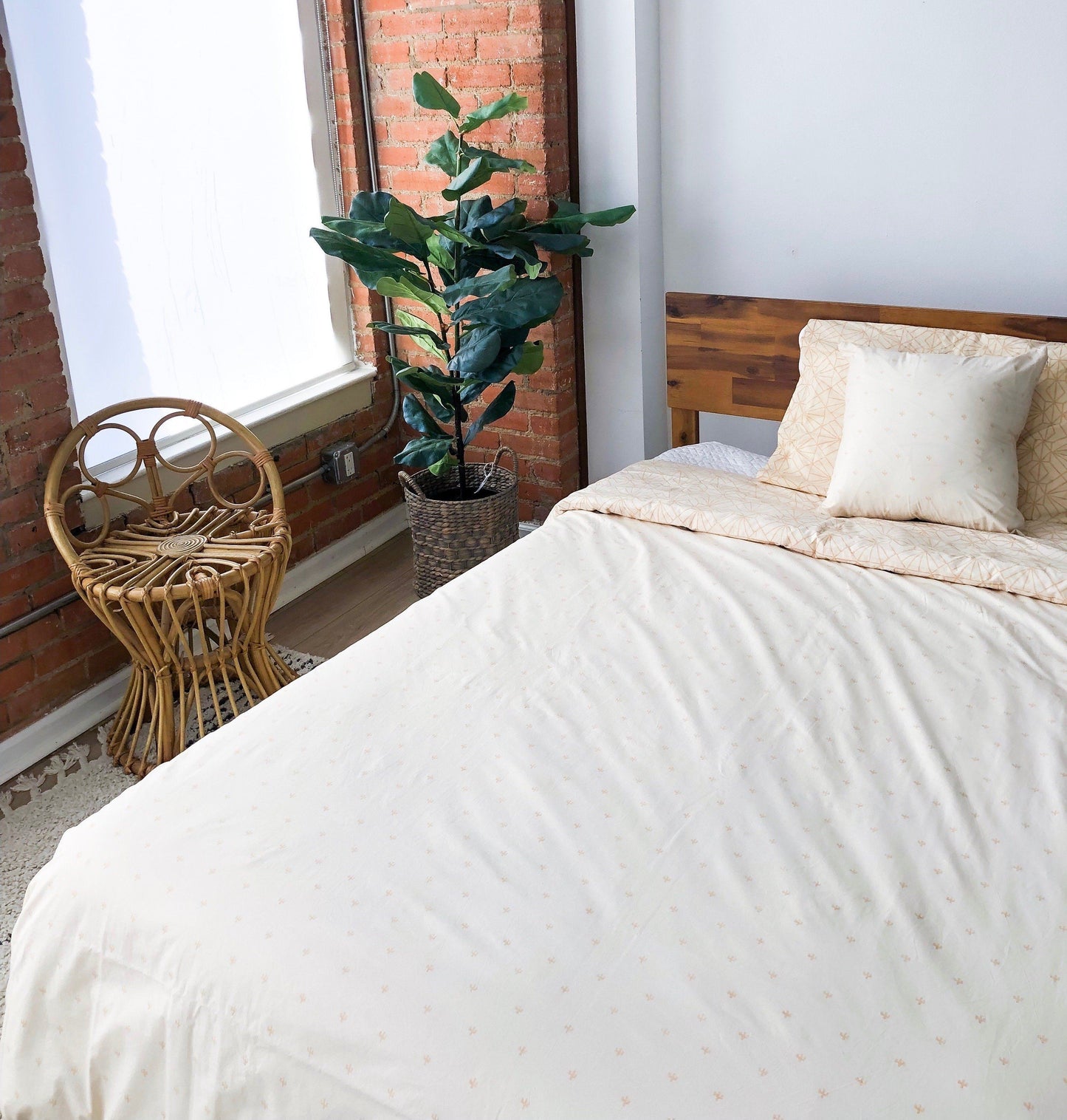 Art Deco / Baby Cacti Reversible Duvet Cover
