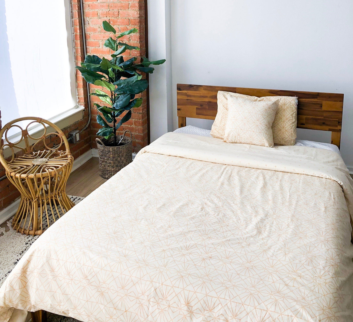 Art Deco / Baby Cacti Reversible Duvet Cover
