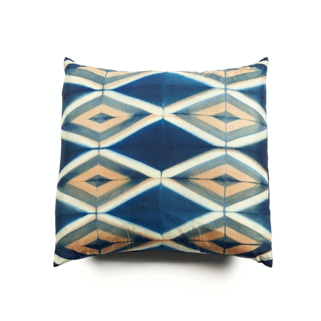 Tisa Silk Throw Pillow Throw Pillows Studio Variously Indigo