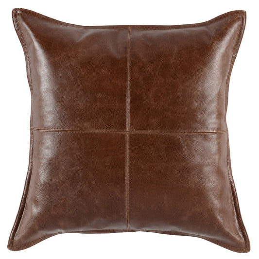 SLD Leather Kona Brown Pillow- 22" x 22"