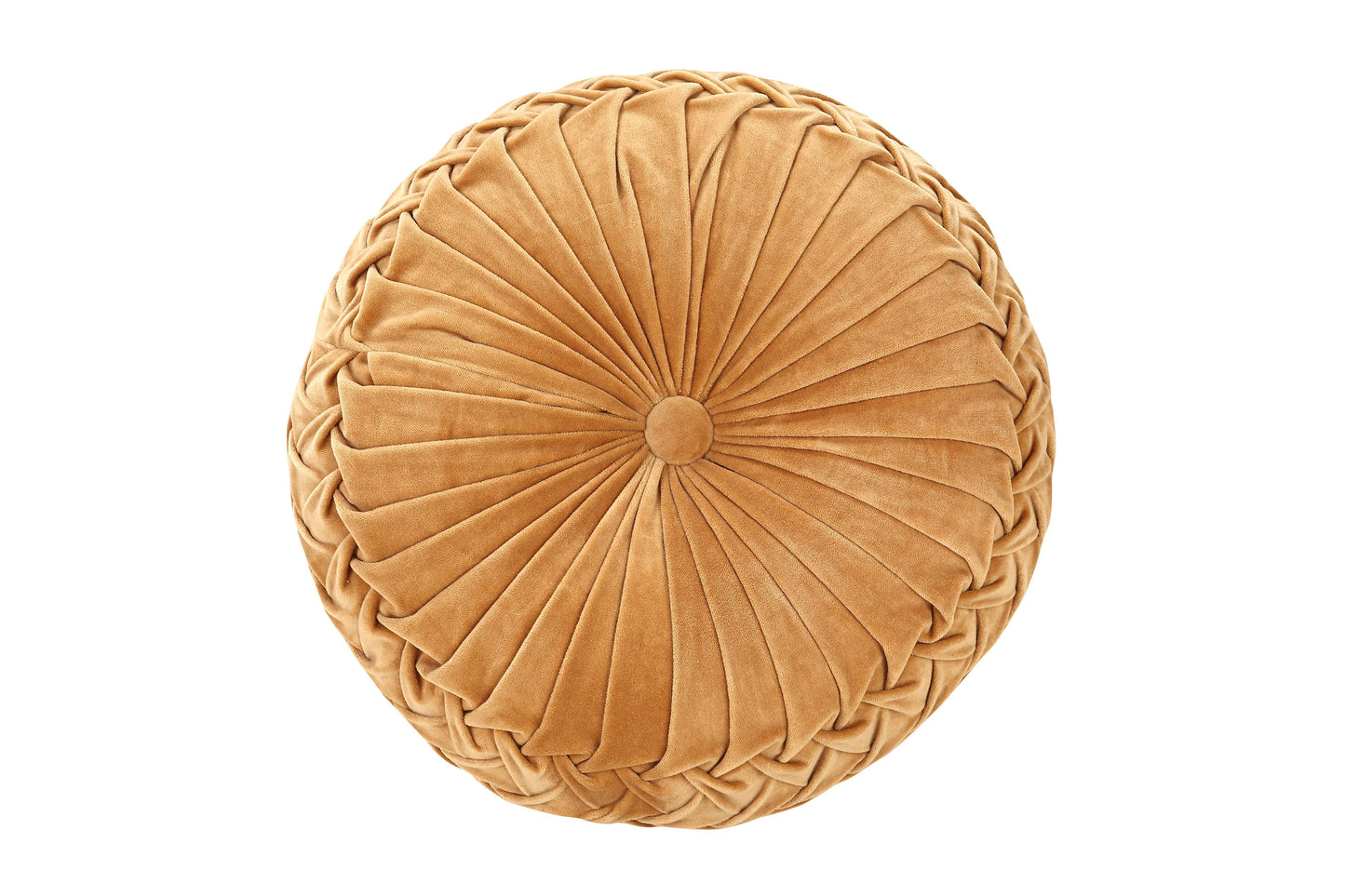 Velvet Round Throw Pillow Throw Pillows Casa Amarosa Golden Clay