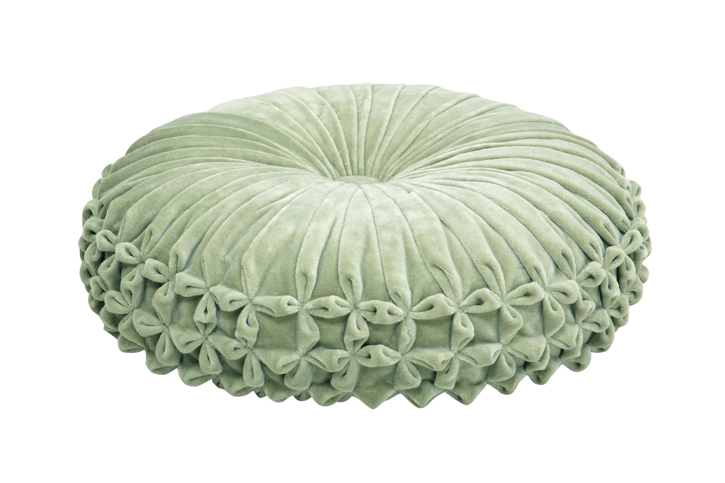 Velvet Round Throw Pillow Throw Pillows Casa Amarosa Pistachio Green