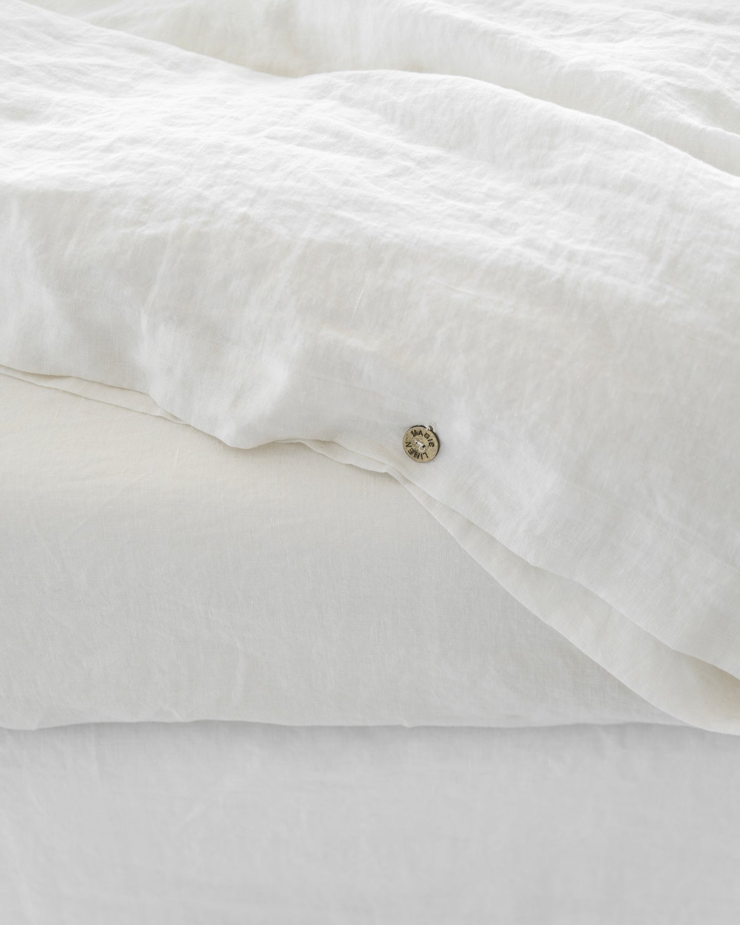 White linen duvet cover
