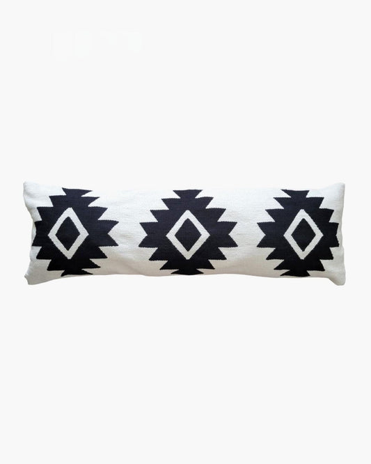 White Rima Extra Long Lumbar Pillow