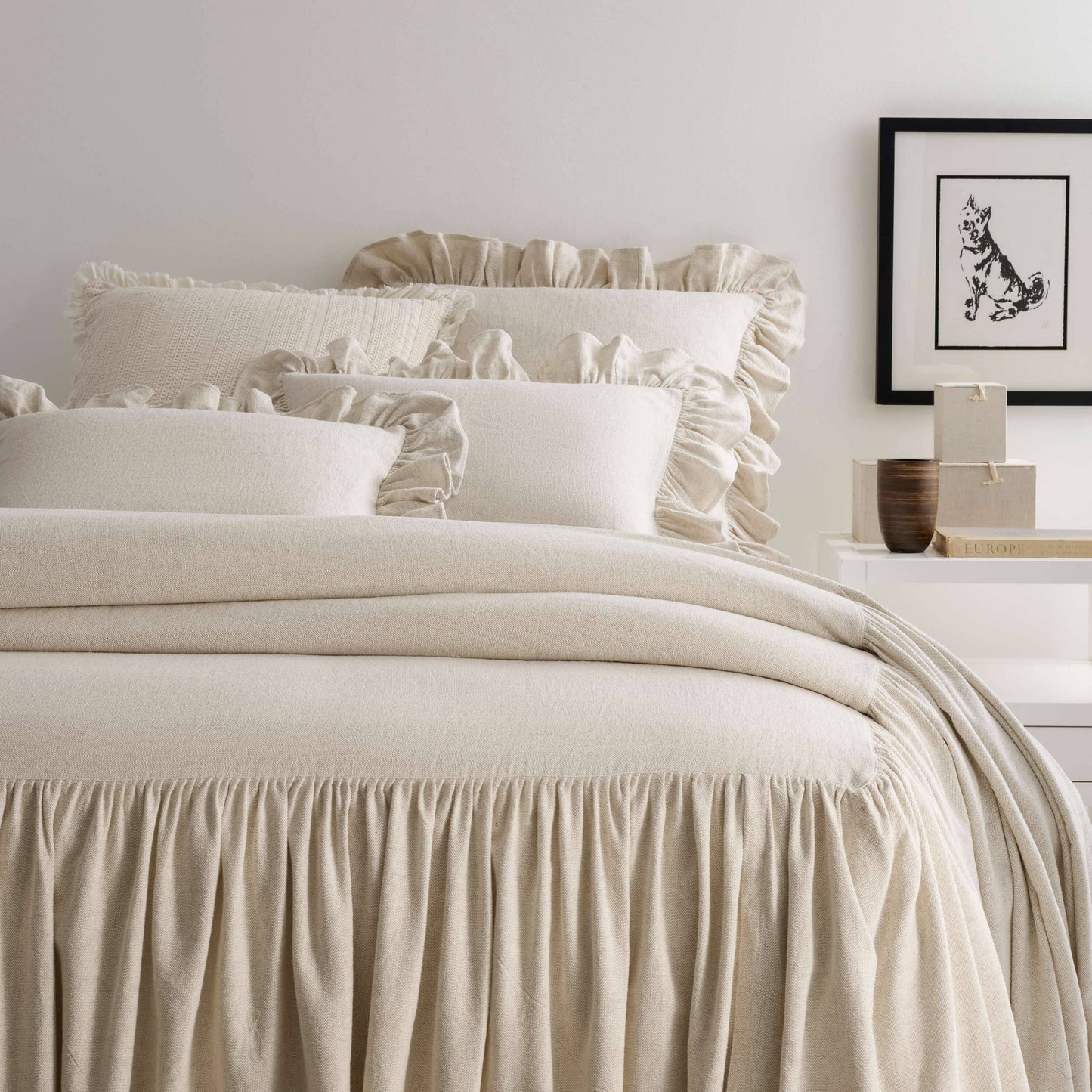 Wilton Natural Ruffle Sham