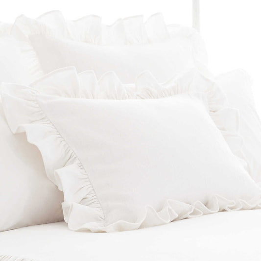Wilton White Ruffle Sham