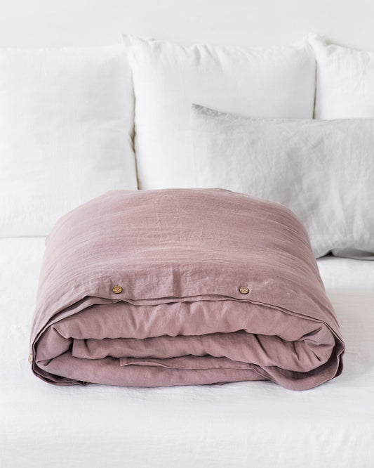 Woodrose linen duvet cover