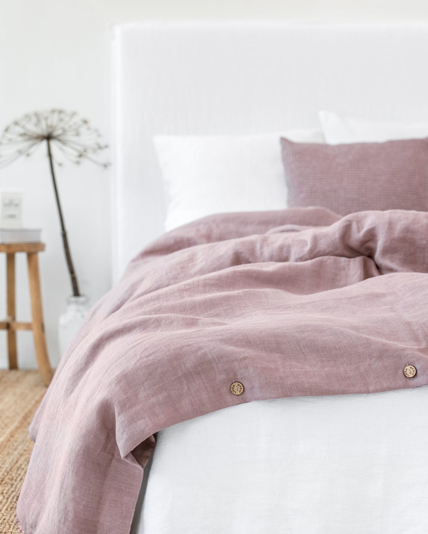 Woodrose linen duvet cover
