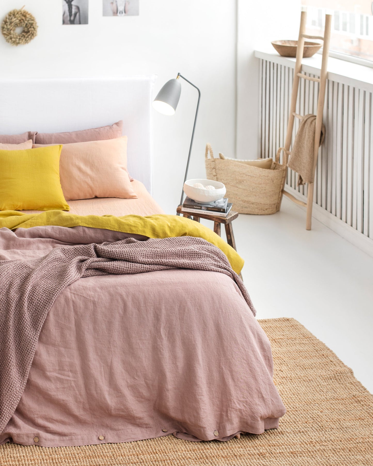 Woodrose linen duvet cover
