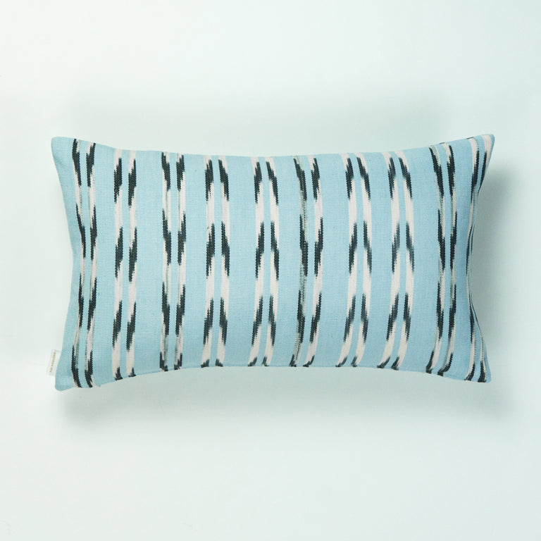 Xela Jaspe Throw Pillow Throw Pillows Archive New York 12" x 20" Blue